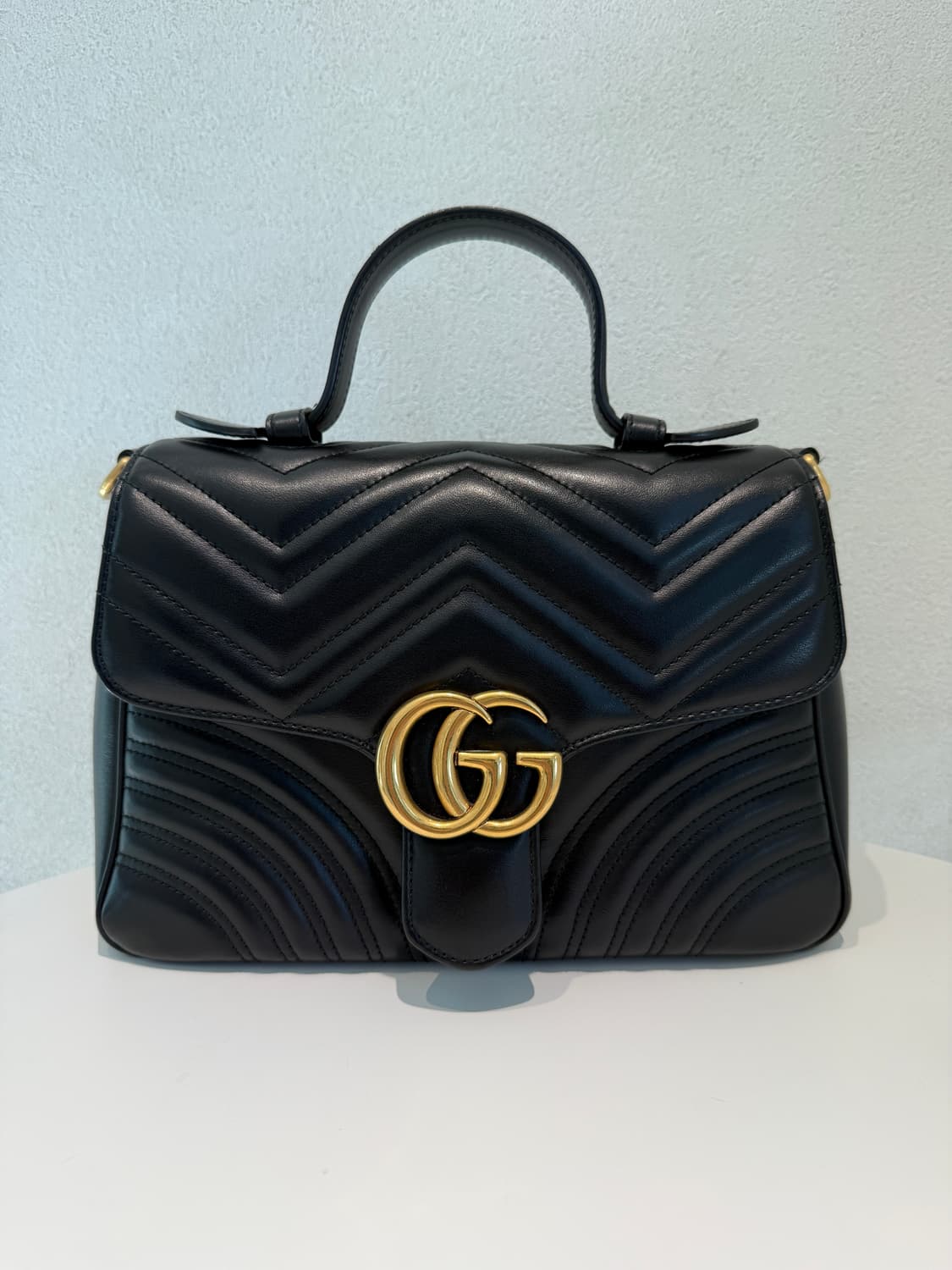 구찌 GG 마몽 마틀라세 탑핸들 숄더백 상품이미지1