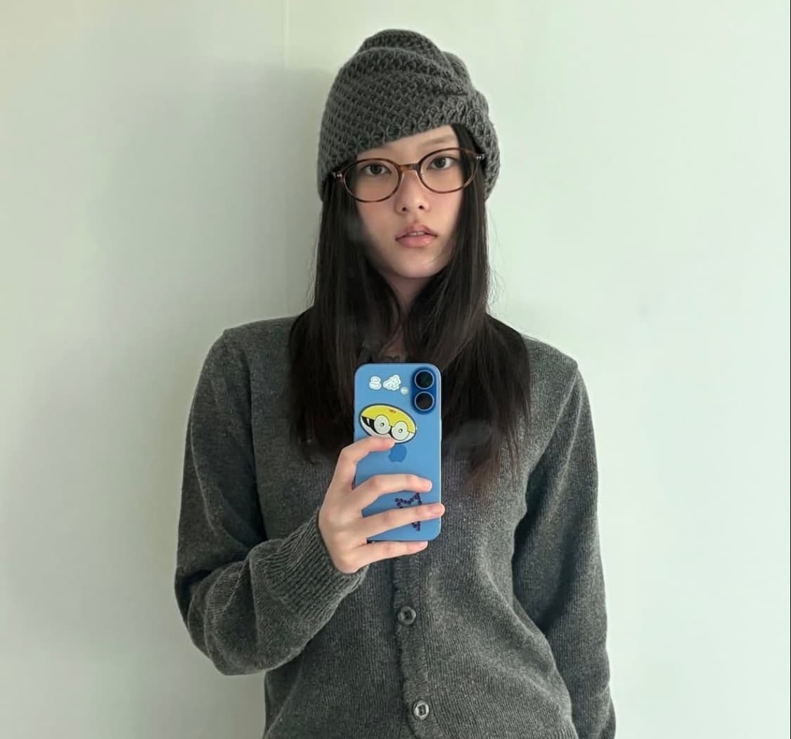 코이세이오 리본 비니 차콜 RIBBON BEANIE CHARCOAL 상품이미지2