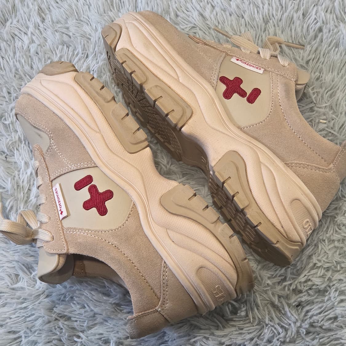 1w-10:OTZ SHOES오티지슈즈 플랫폼 스니커즈 다크 베이지 220 상품이미지8