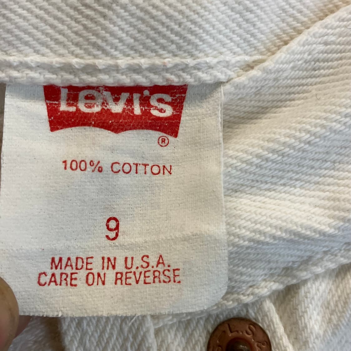 90‘s 리바이스 501 화이트 코튼 팬츠 25 상품이미지6