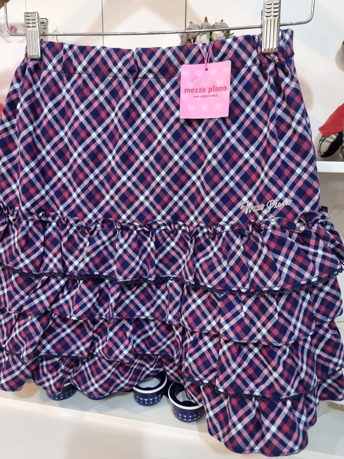 체크 프릴 스커트 상품이미지3