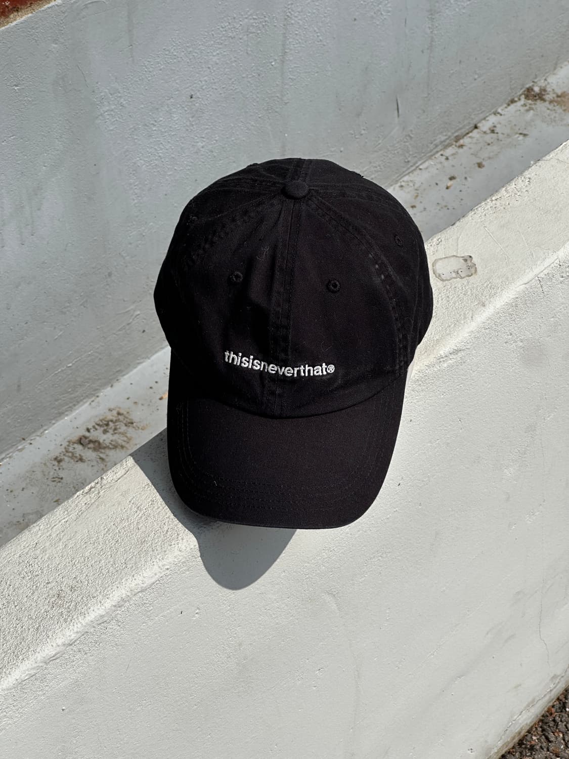 [F] 디이즈네버댓 로고 블랙 볼캡 모자 상품이미지1