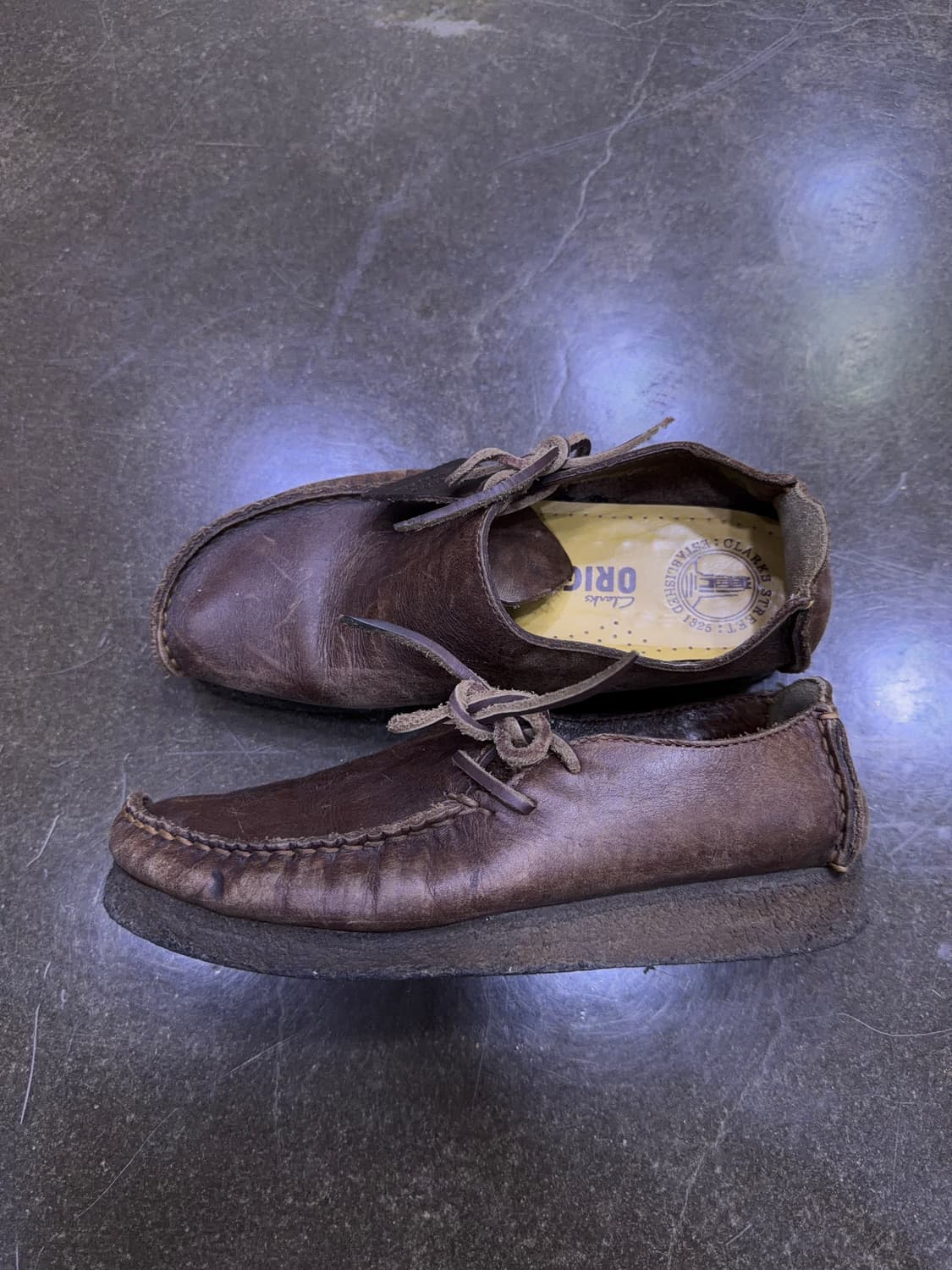 클락스 러그 브라운 가죽 모카신 슈즈 UK 5(240) 상품이미지5