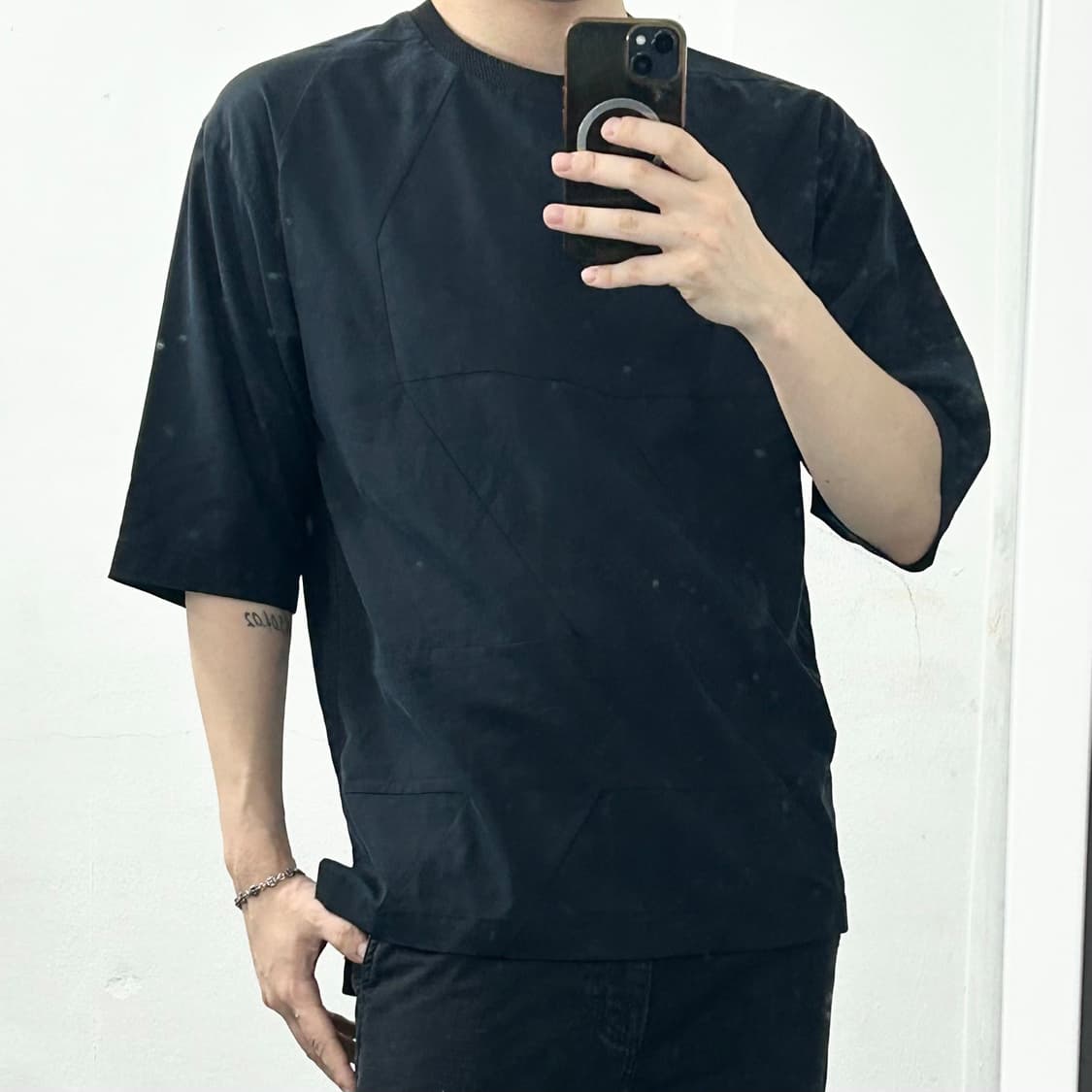 솔리드옴므 멀티 디멘션 칠부 반팔 티셔츠 상품이미지2