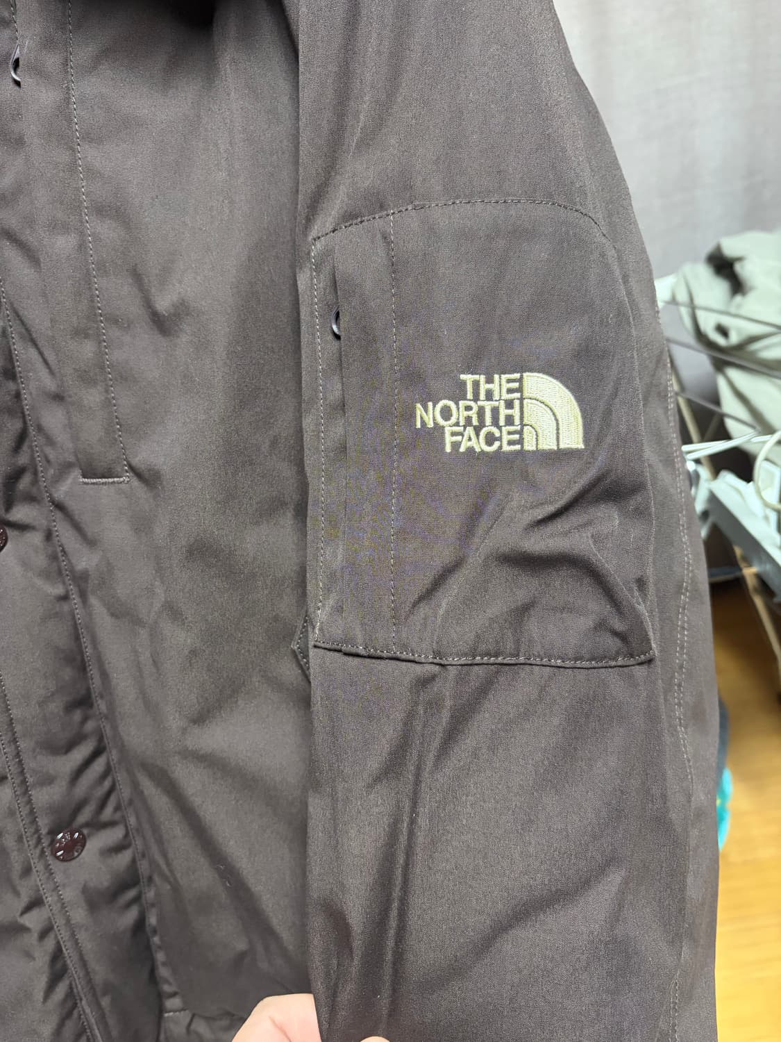 노스페이스퍼플라벨 x 몽키타임 마운틴 숏 다운 브라운 xxl 상품이미지4