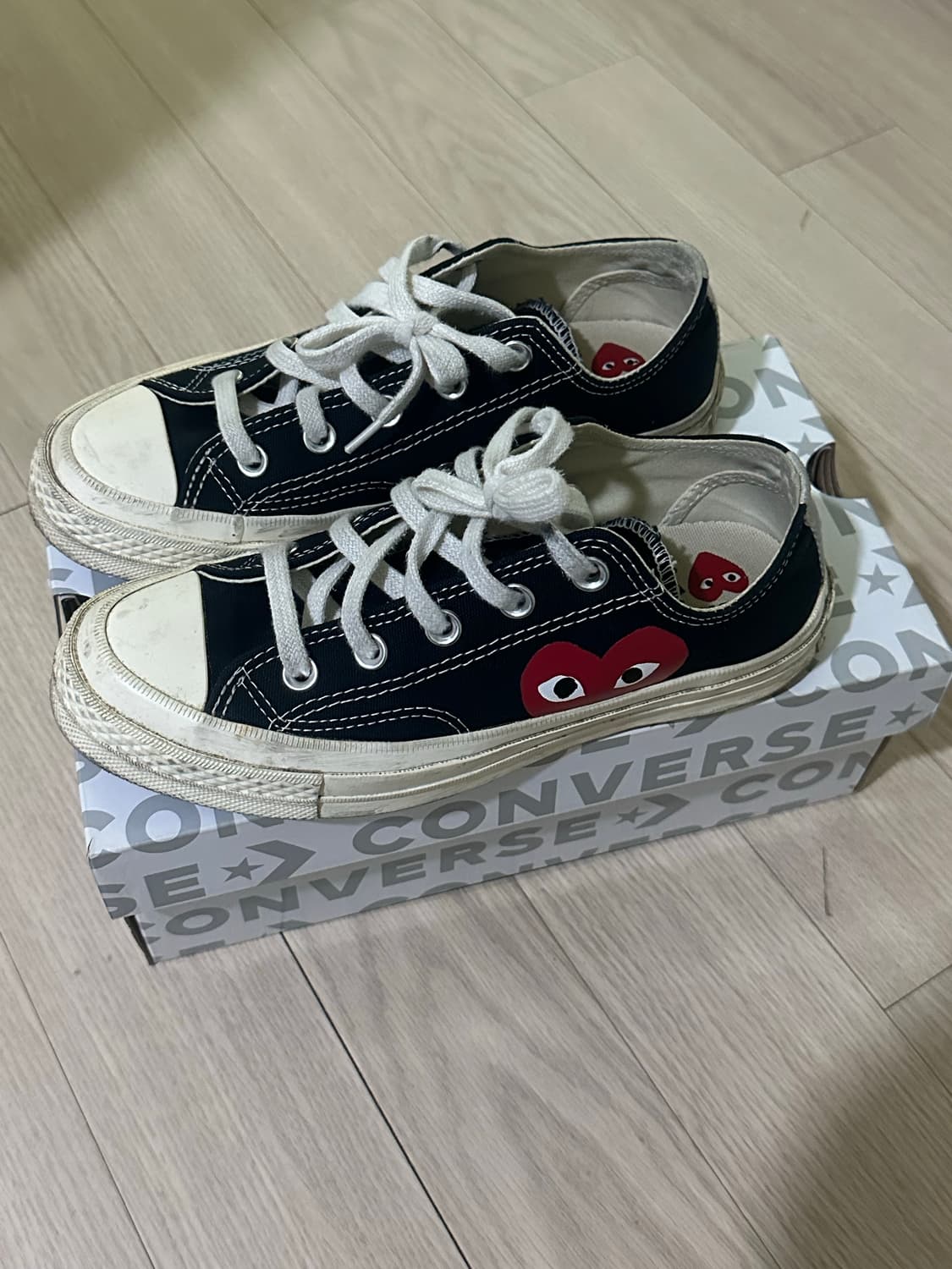 컨버스 꼼데가르송 척 70 로우 블랙230 상품이미지1