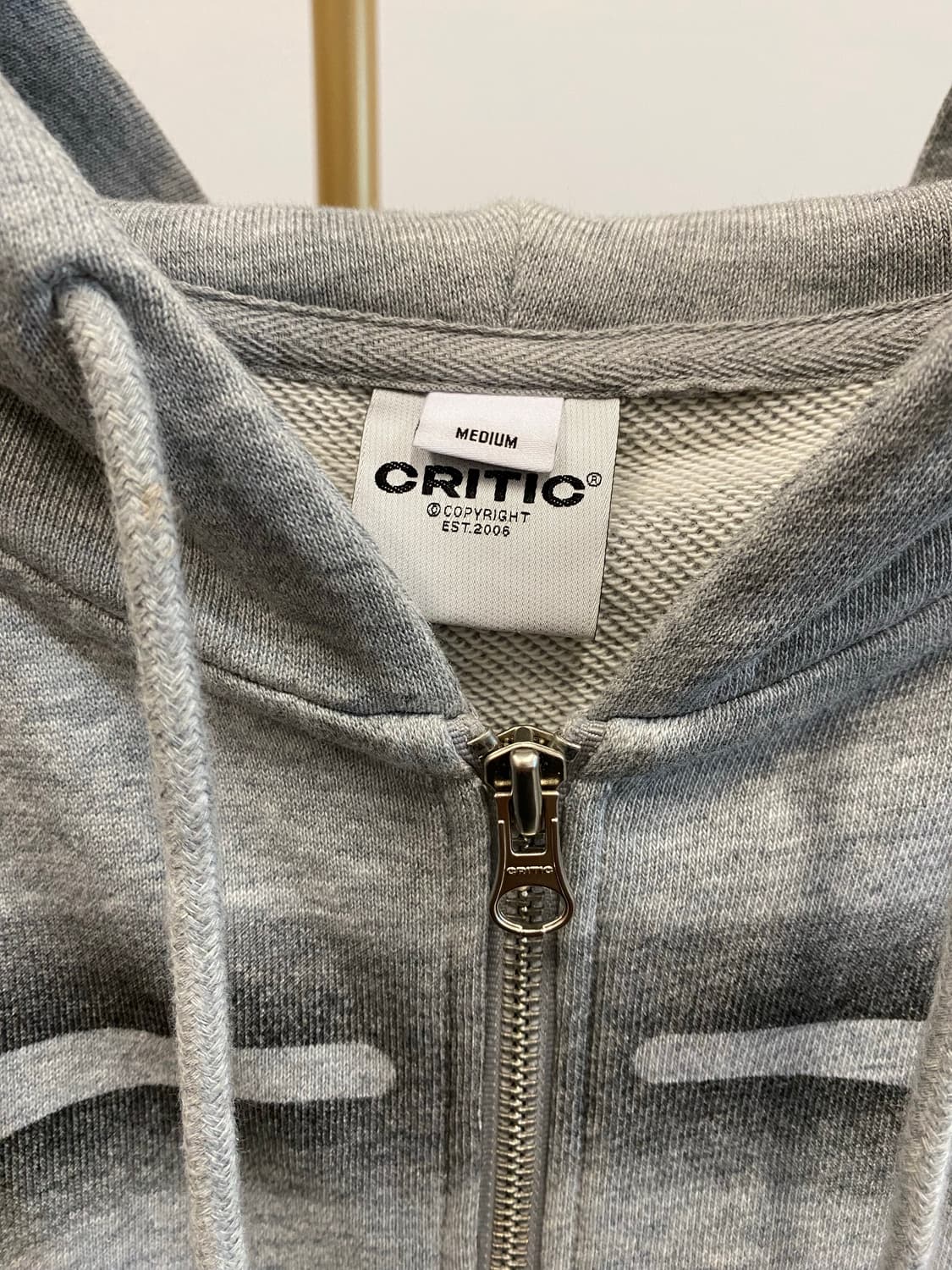 크리틱 웜홀 로고 후디 자켓(그레이) 상품이미지3