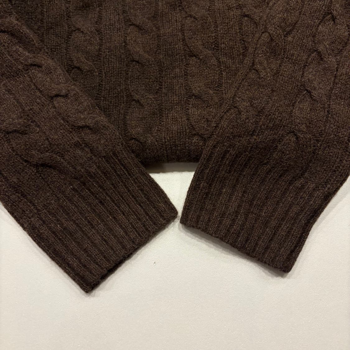 [XS] 폴로 랄프로렌 신형큐알 울 캐시미어 브라운 니트 B916 상품이미지9