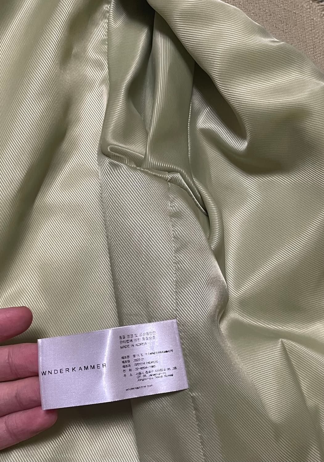 분더캄머 WNDERKAMMER 린넨 크롭 자켓 (M) 상품이미지4