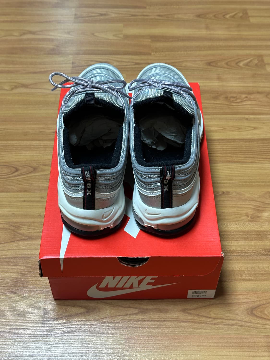 [상태좋음] 나이키 에어맥스 97 실버불렛 US10.5 상품이미지5