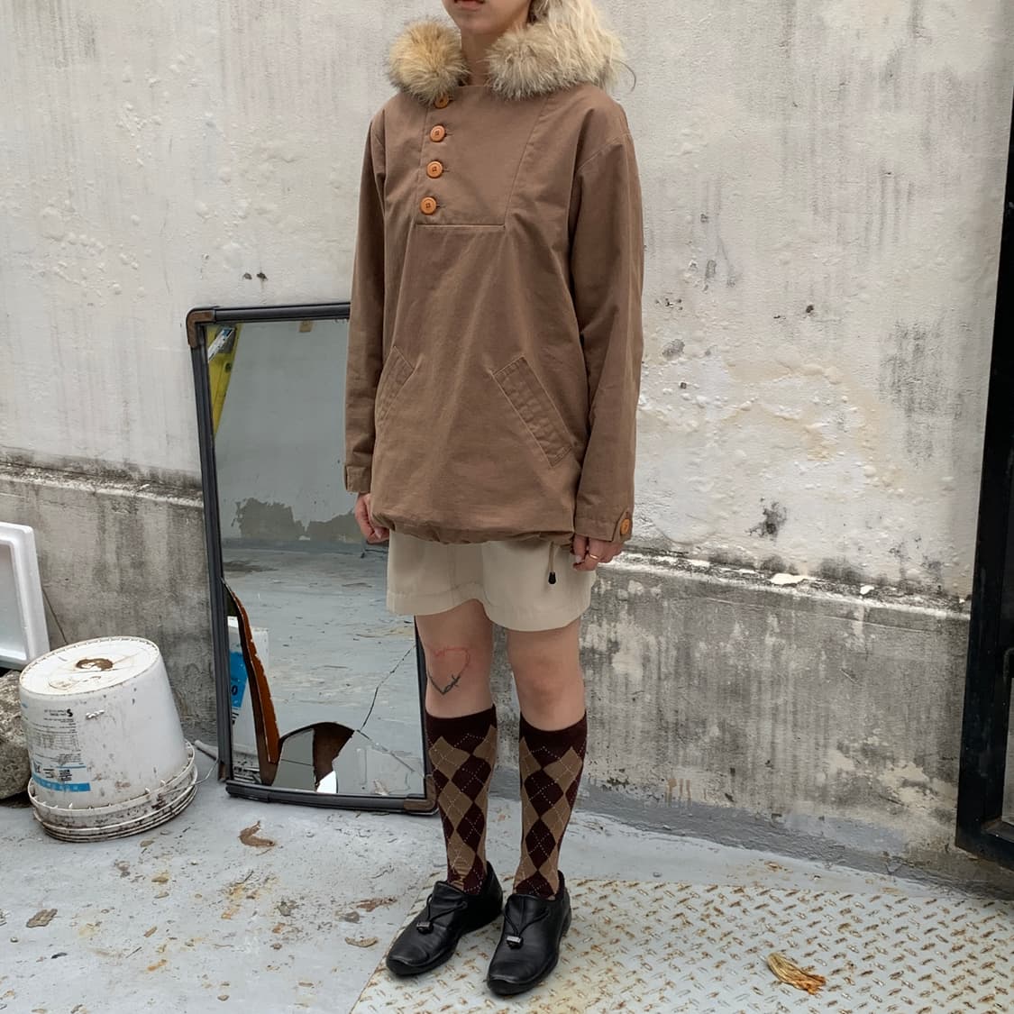 00's A.P.C 아페쎄 밀리터리 퍼 빅 후드 풀오버 자켓 상품이미지2