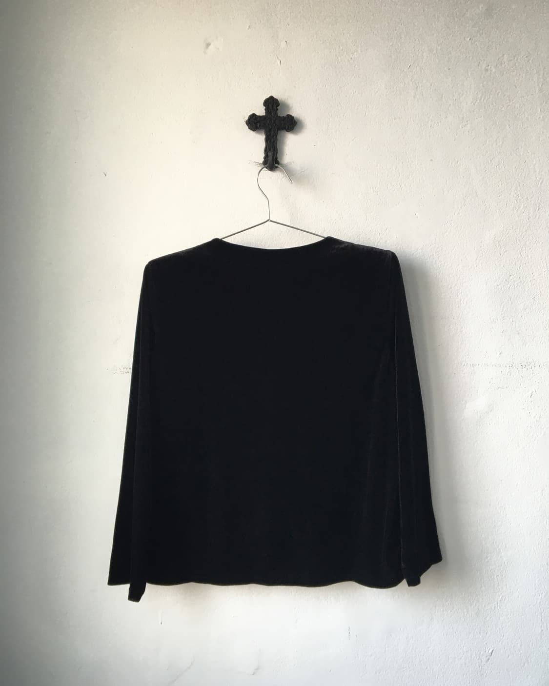 Ribbon point velvet blouse 상품이미지2