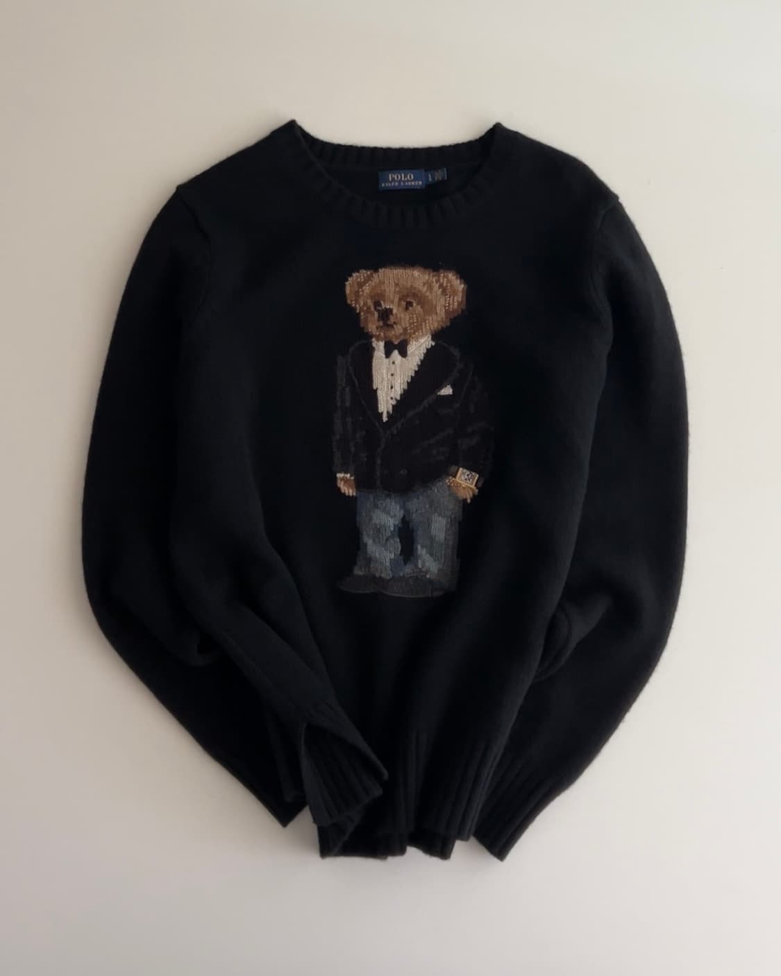 폴로 랄프로렌 턱시도 베어 울 니트 L 상품이미지3