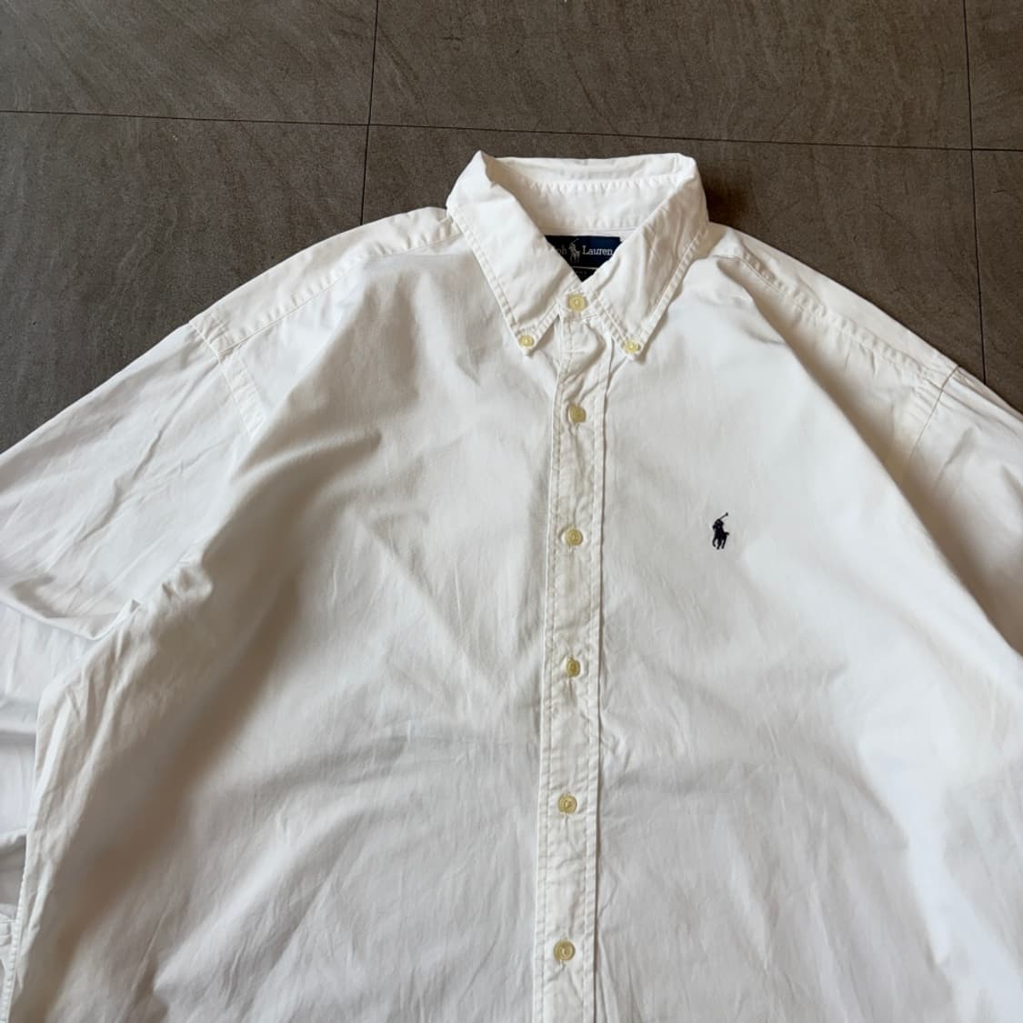 폴로 화이트 클래식 포니 로고 포플린 셔츠 상품이미지3