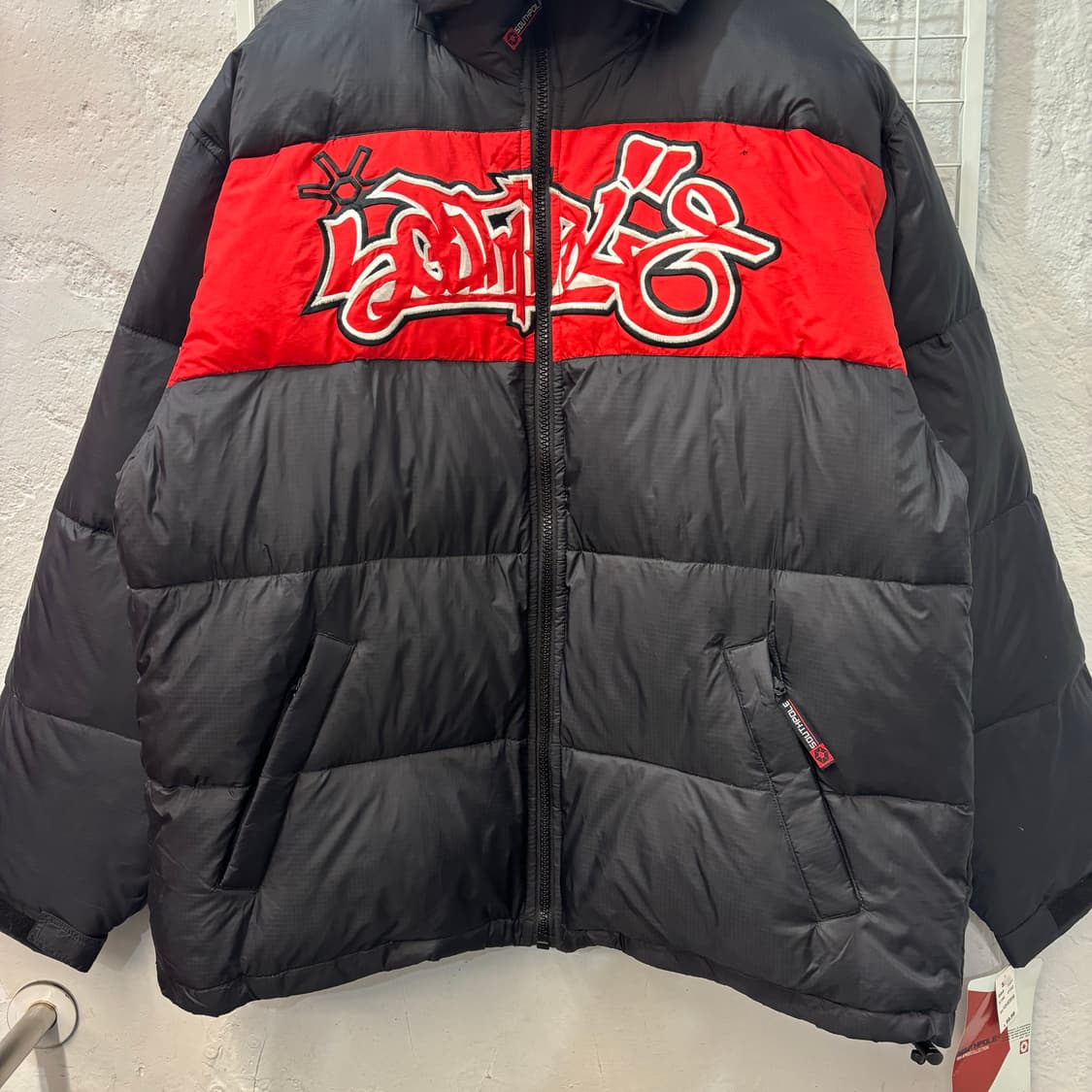 90s 사우스폴 올드스쿨 블랙 패딩 XL 상품이미지4