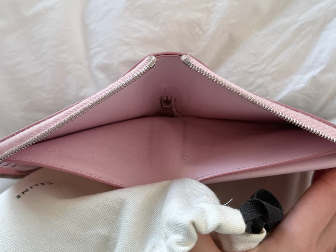 정품. 셀린느 투톤 반지갑 핑크/블랙 동전지갑 월렛 코인지갑 카드지갑 상품이미지7