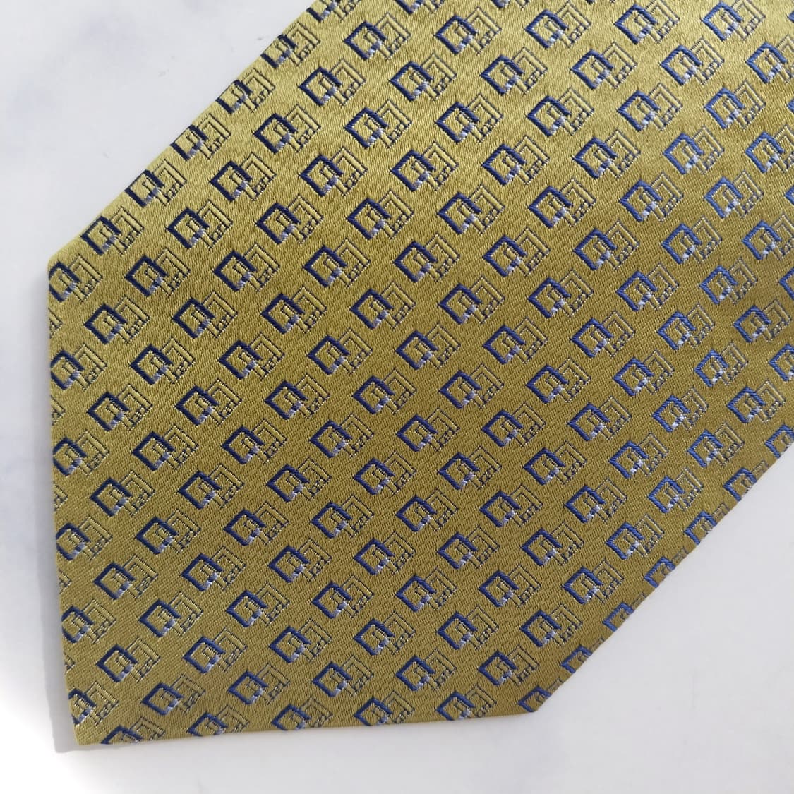 듀퐁 실크 스퀘어 자수 패턴 넥타이 8.9cm A+등급 K2306 상품이미지5