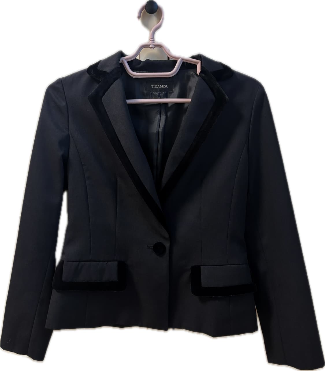 블랙 벨벳 포인트 블레이저 자켓 상품이미지2