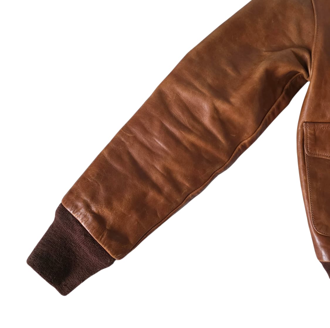 페로우즈 러셋브라운 말가죽 A-2 자켓 40 상품이미지7