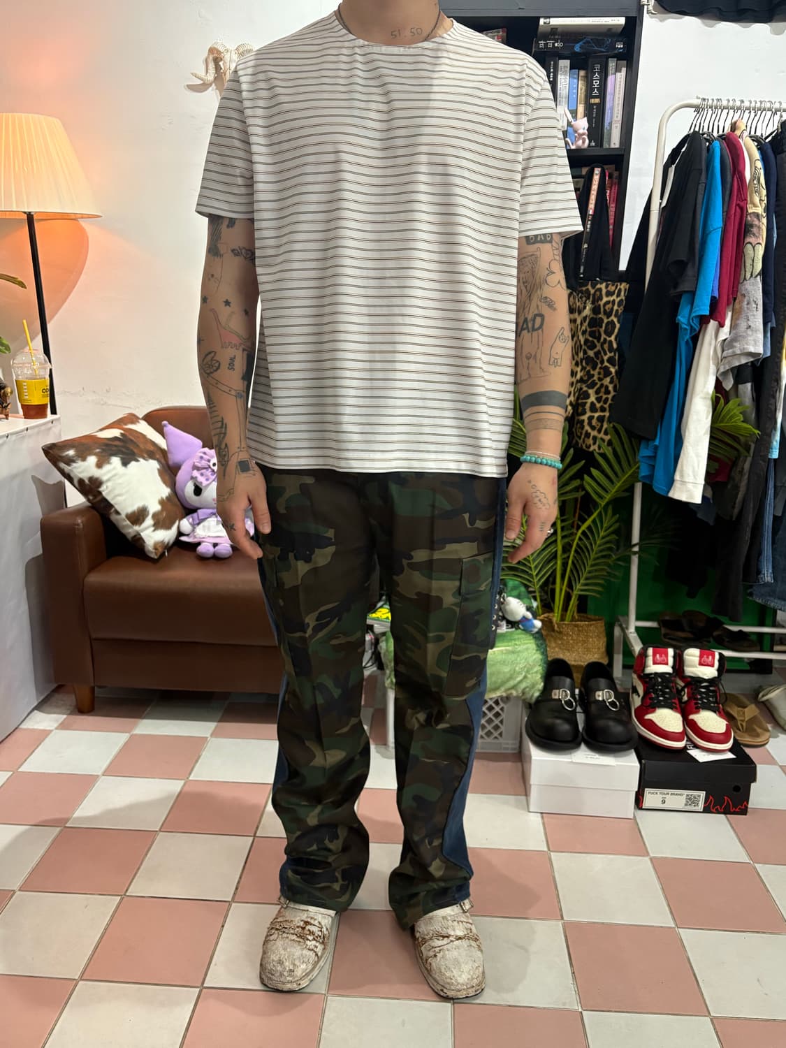 TTF✳️BLESS military mix jean 상품이미지1