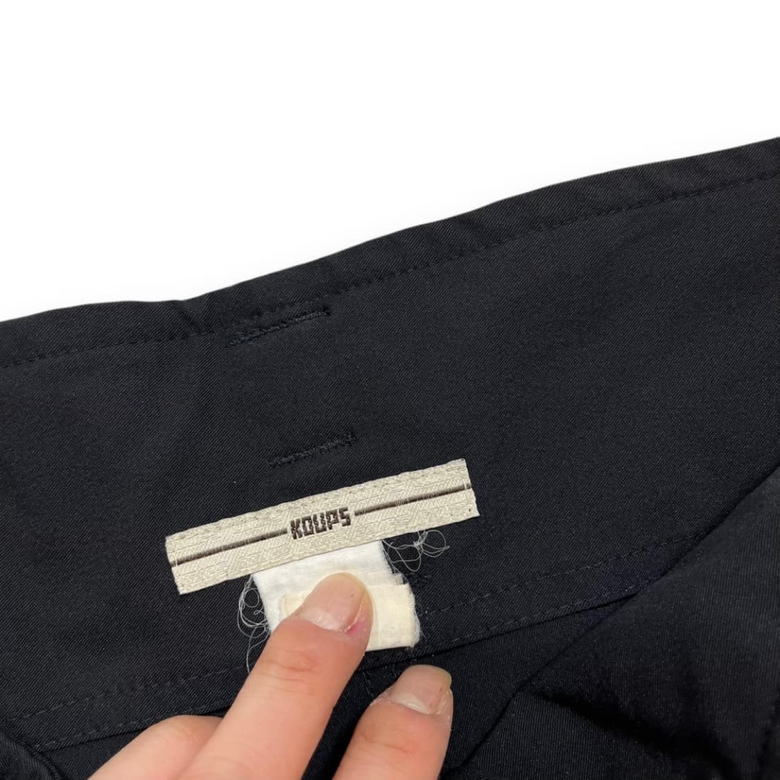 KOUPS 락시크 4중 본디지 허리 디테일 포인트 부츠컷 팬츠 상품이미지5