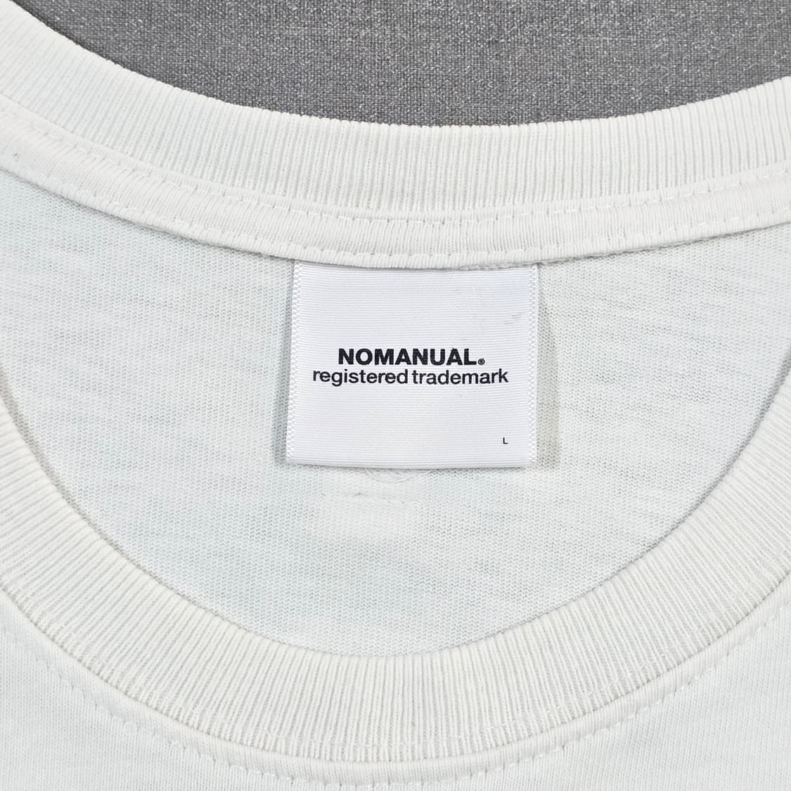 L 100-105 노매뉴얼 레드 프린팅 반팔티셔츠 화이트 상품이미지3