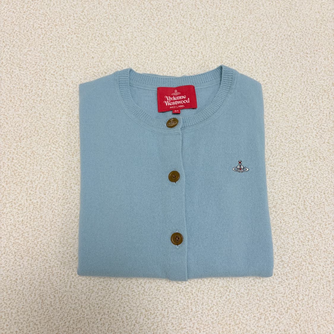 비비안웨스트우드 램스울 베이직 크루넥 카디건 상품이미지1