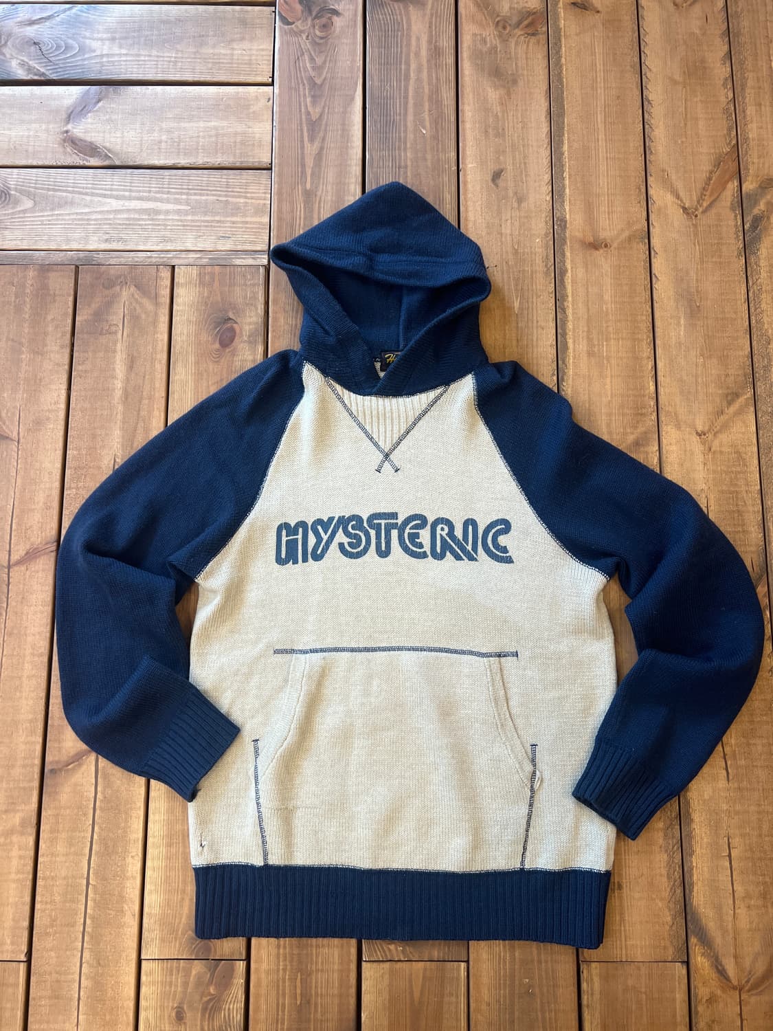 히스테릭글래머 네이비 니트 후드티 상품이미지6