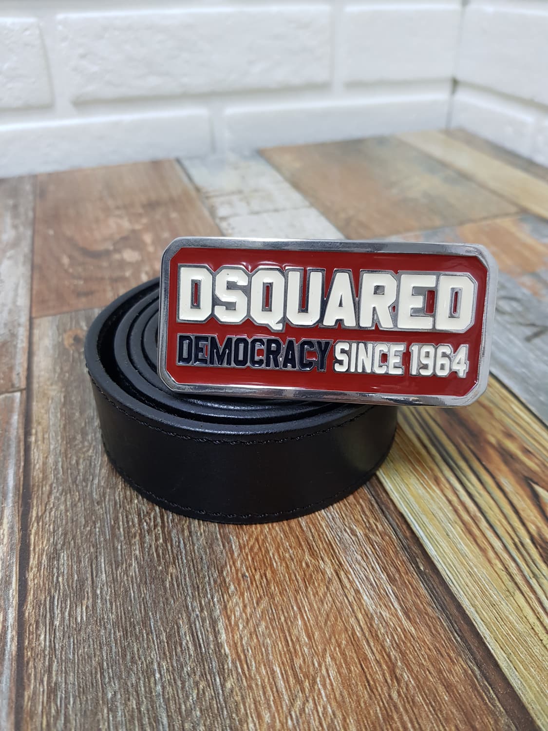 [정품] Dsquared 디스퀘어드 블랙 가죽 벨트 상품이미지1