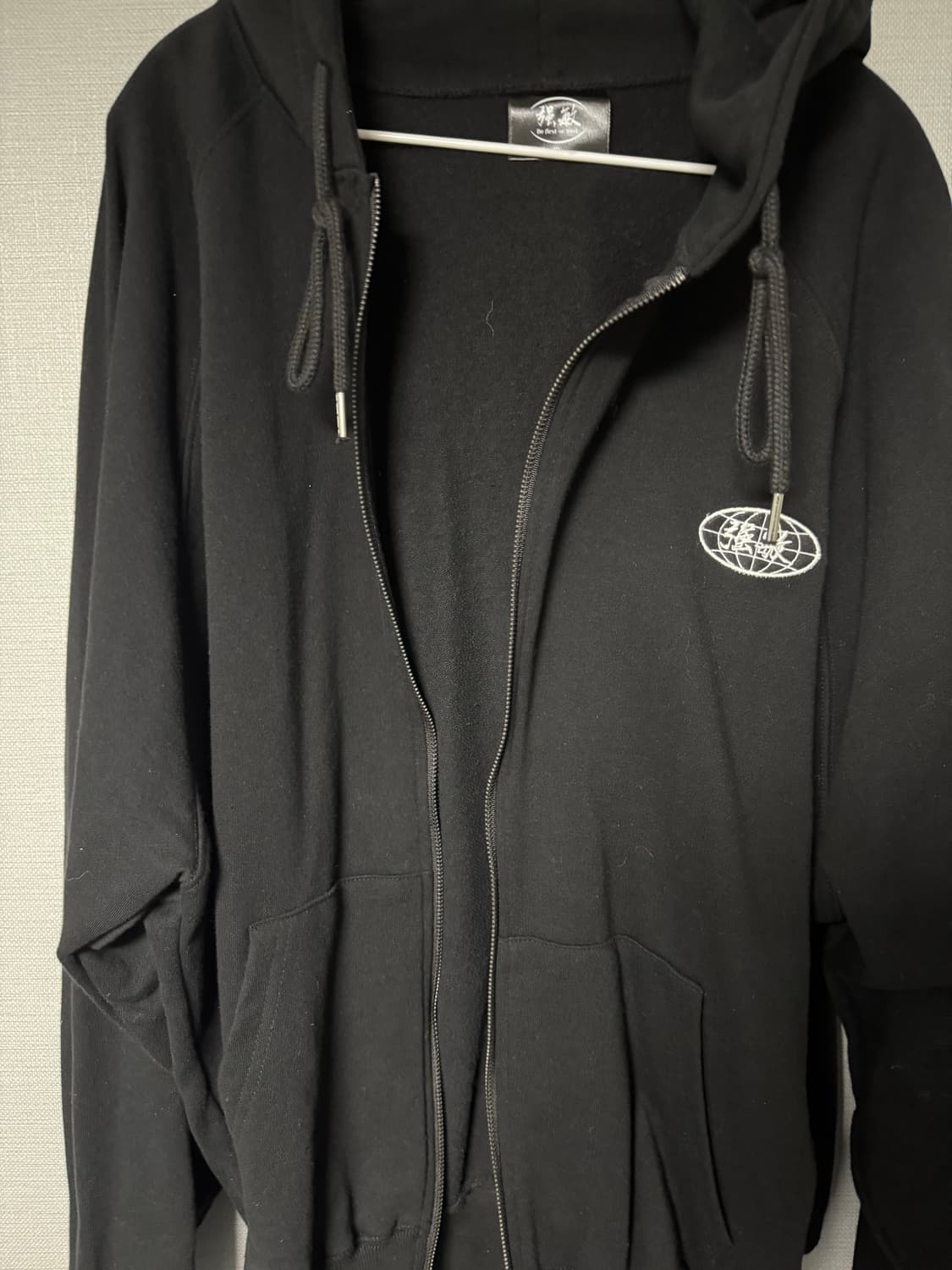 BFOB 오버핏 로고 래글런 후드집업 블랙 xl 상품이미지3