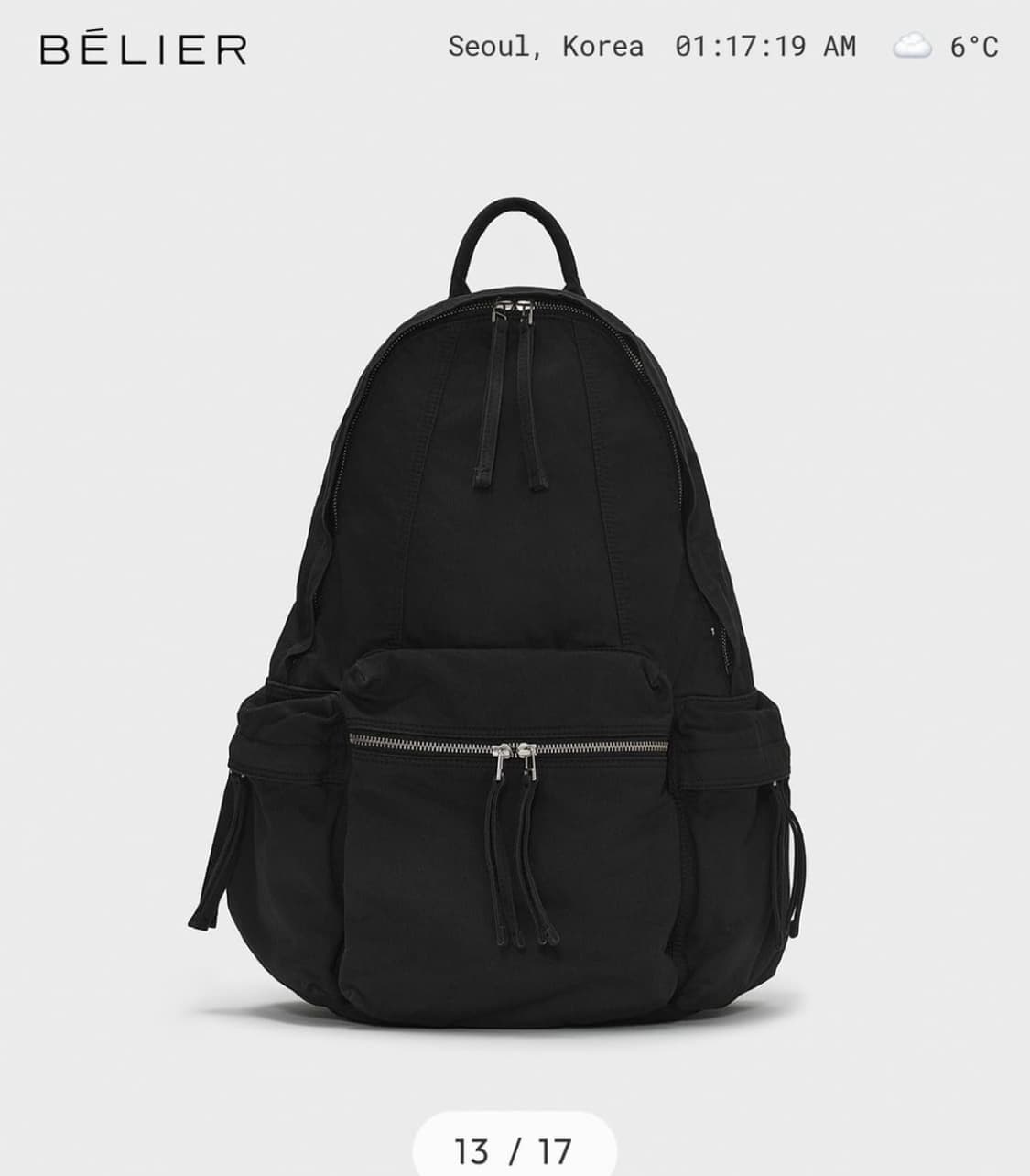 벨리에 오피서 백팩 - 블랙 구합니다. 상품이미지1