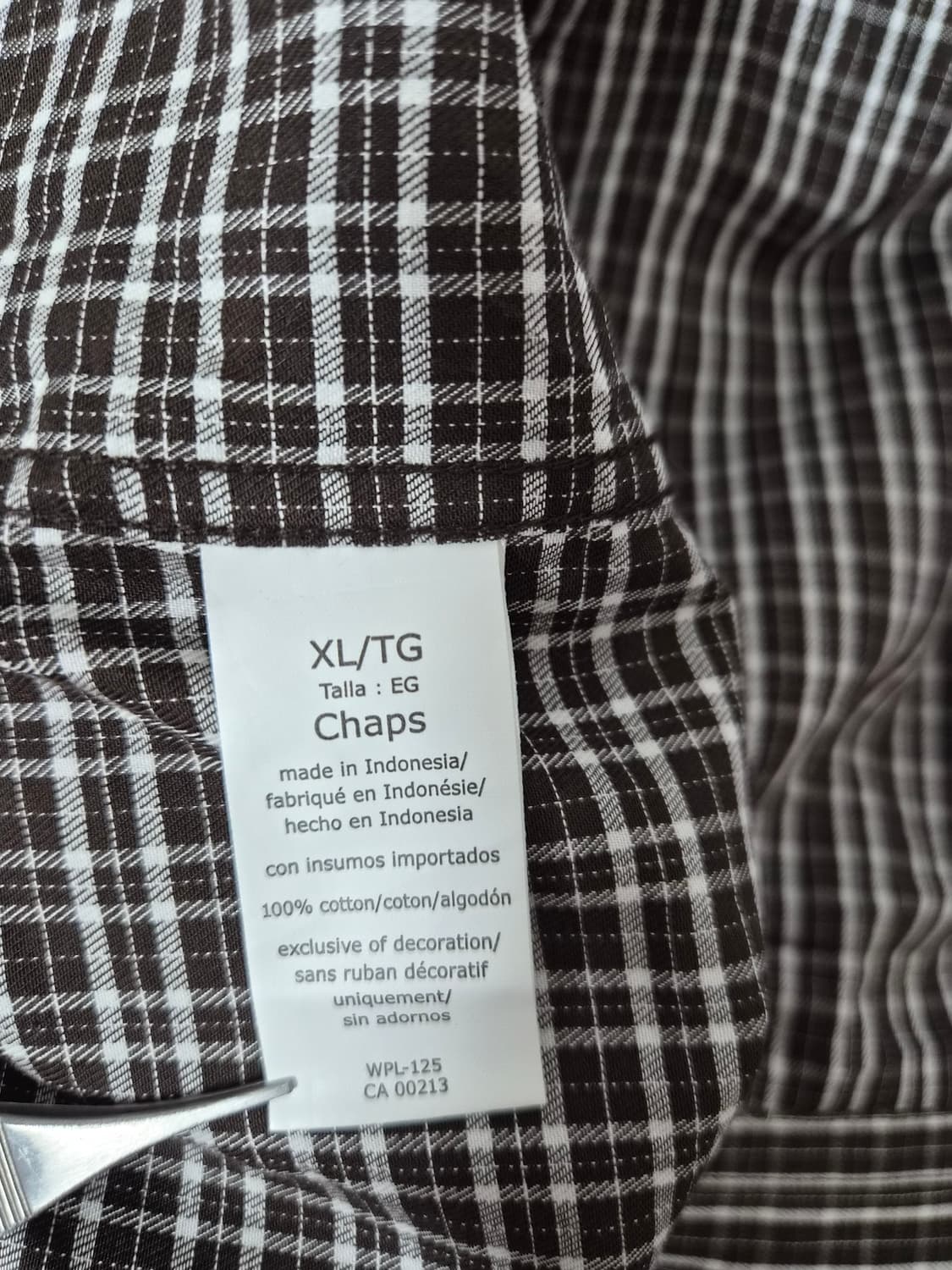 챕스 새상품 체크 코튼 셔츠 XL사이즈 - S287 상품이미지6