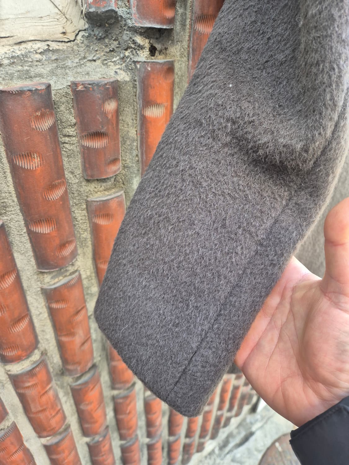 시스템 라마 울 혼방 코트 105사이즈 상품이미지3