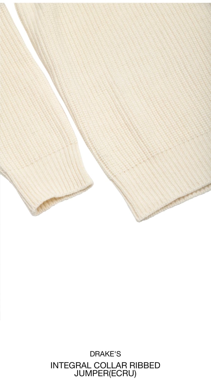 DRAKE'S INTEGRAL COLLAR RIBBED JUMPER 상품이미지3