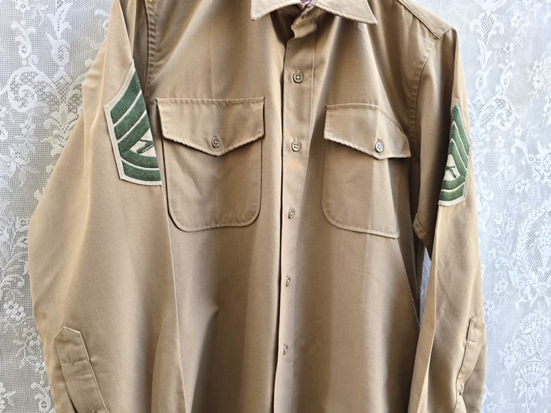 60-70s 미해병 울 셔츠 크레이튼 제조 (made in usa) 상품이미지3