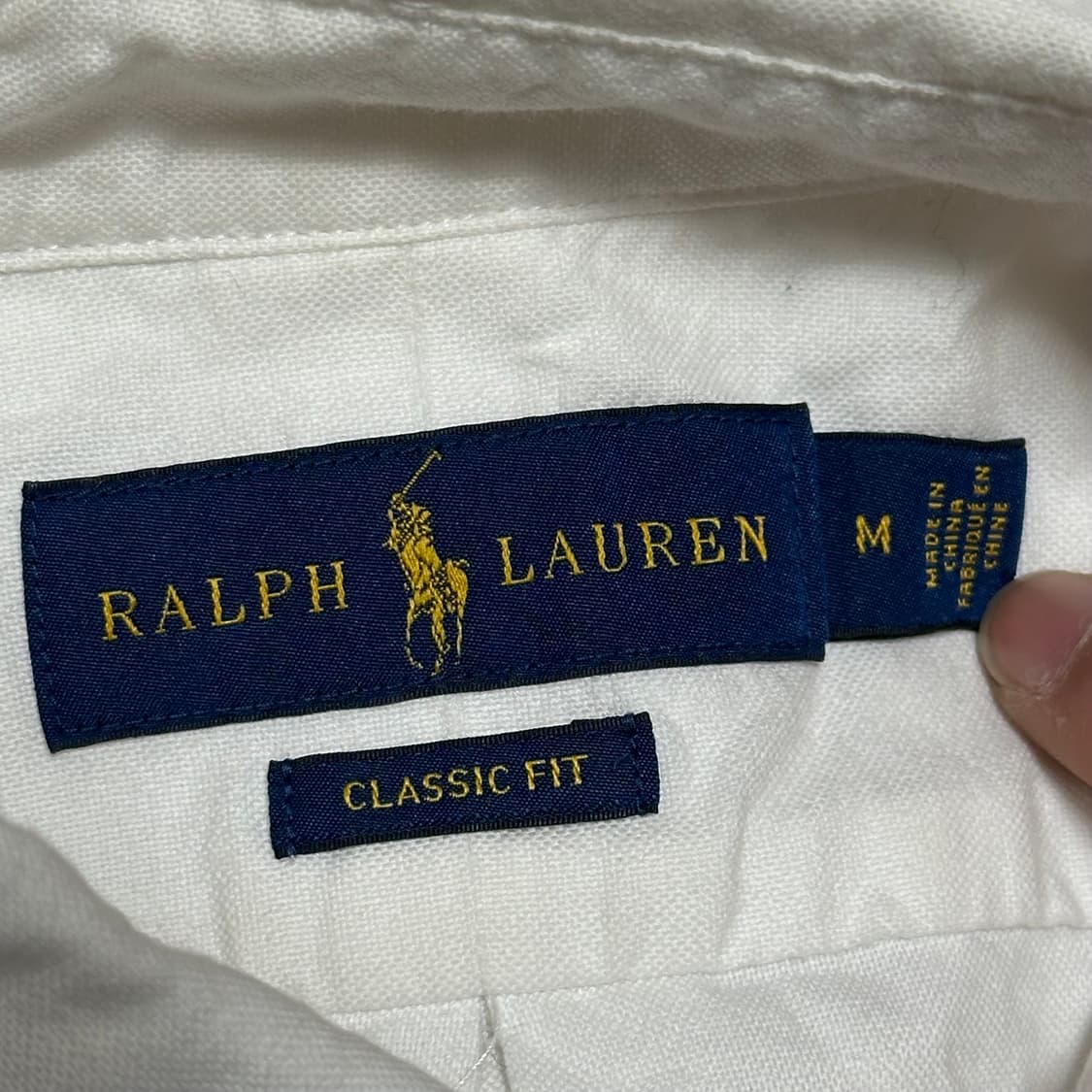 M 폴로랄프로렌 네이비 포니 화이트 코튼 셔츠 상품이미지4