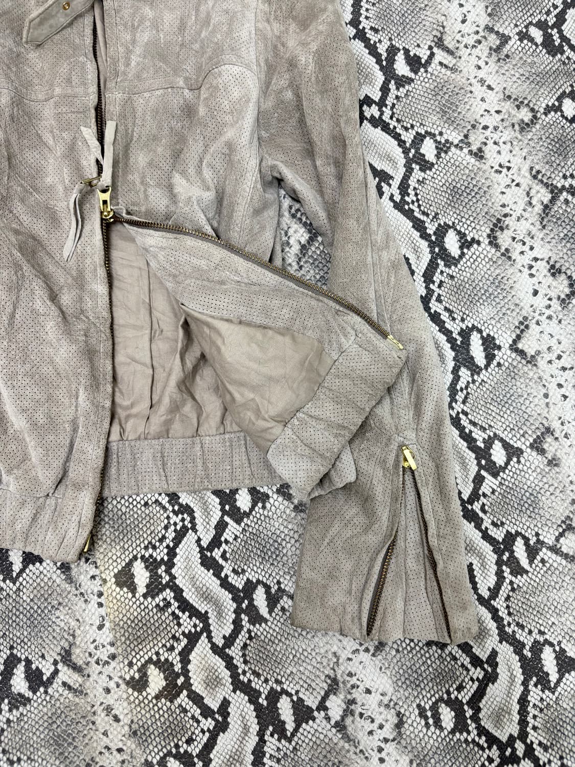 “Vintage”Y2K Mood Beige 2-way Buckle&Zip 상품이미지3