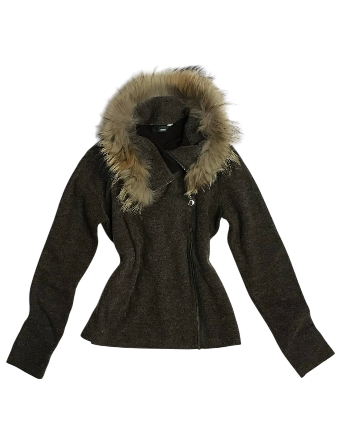 일본 빈티지 퍼 집업니트 상품이미지1