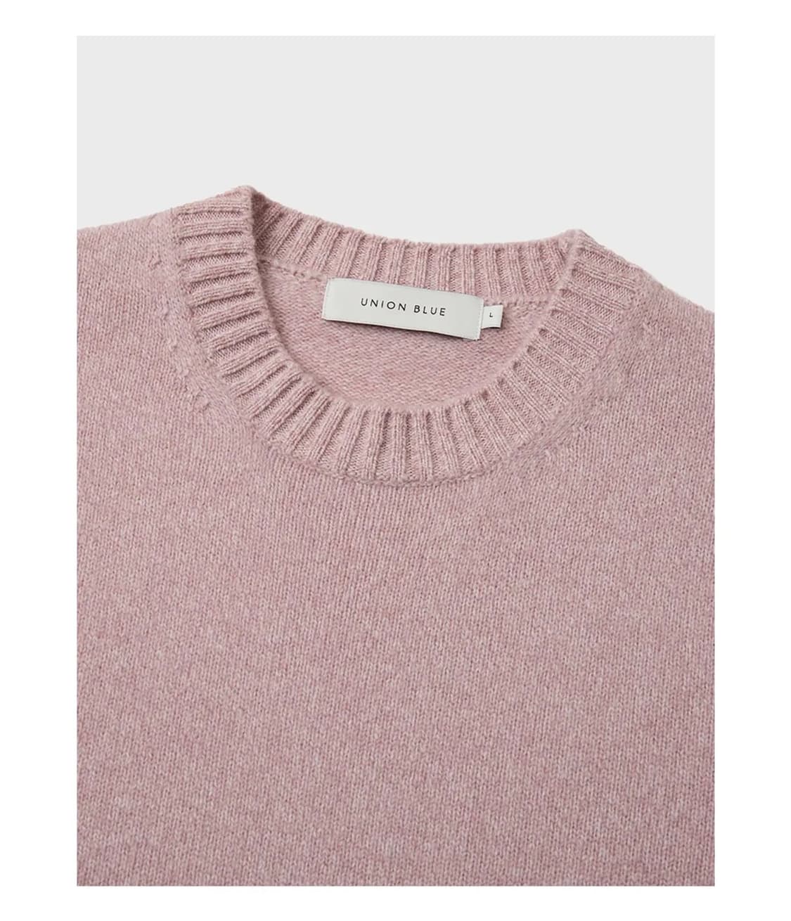 [M] 유니온블루 V2 캐시미어 울 크루넥 니트 라이트 핑크 상품이미지2