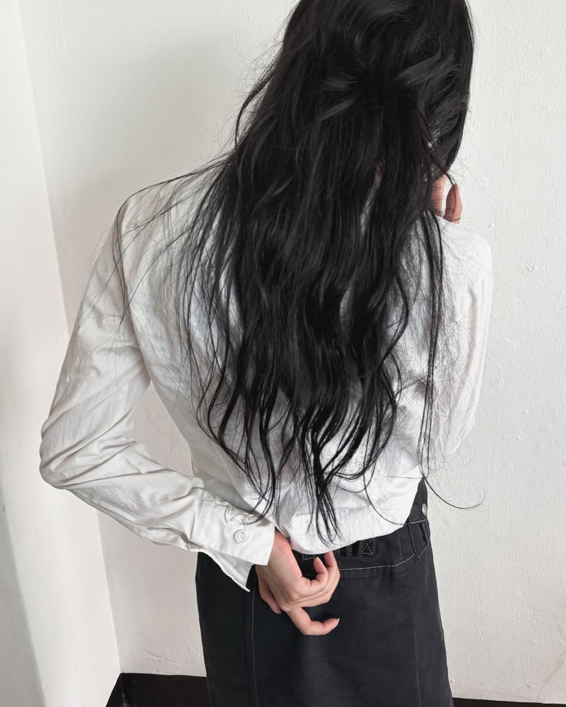 escada 에스카다 플라워 슬림핏 화이트셔츠 상품이미지3