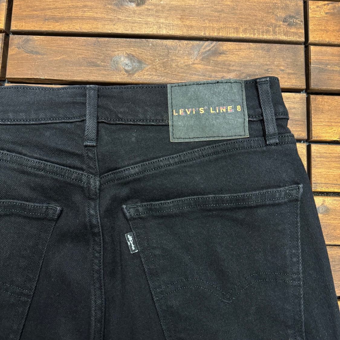 리바이스 라인8 웨스턴 부츠컷 블랙진 (28)  상품이미지5