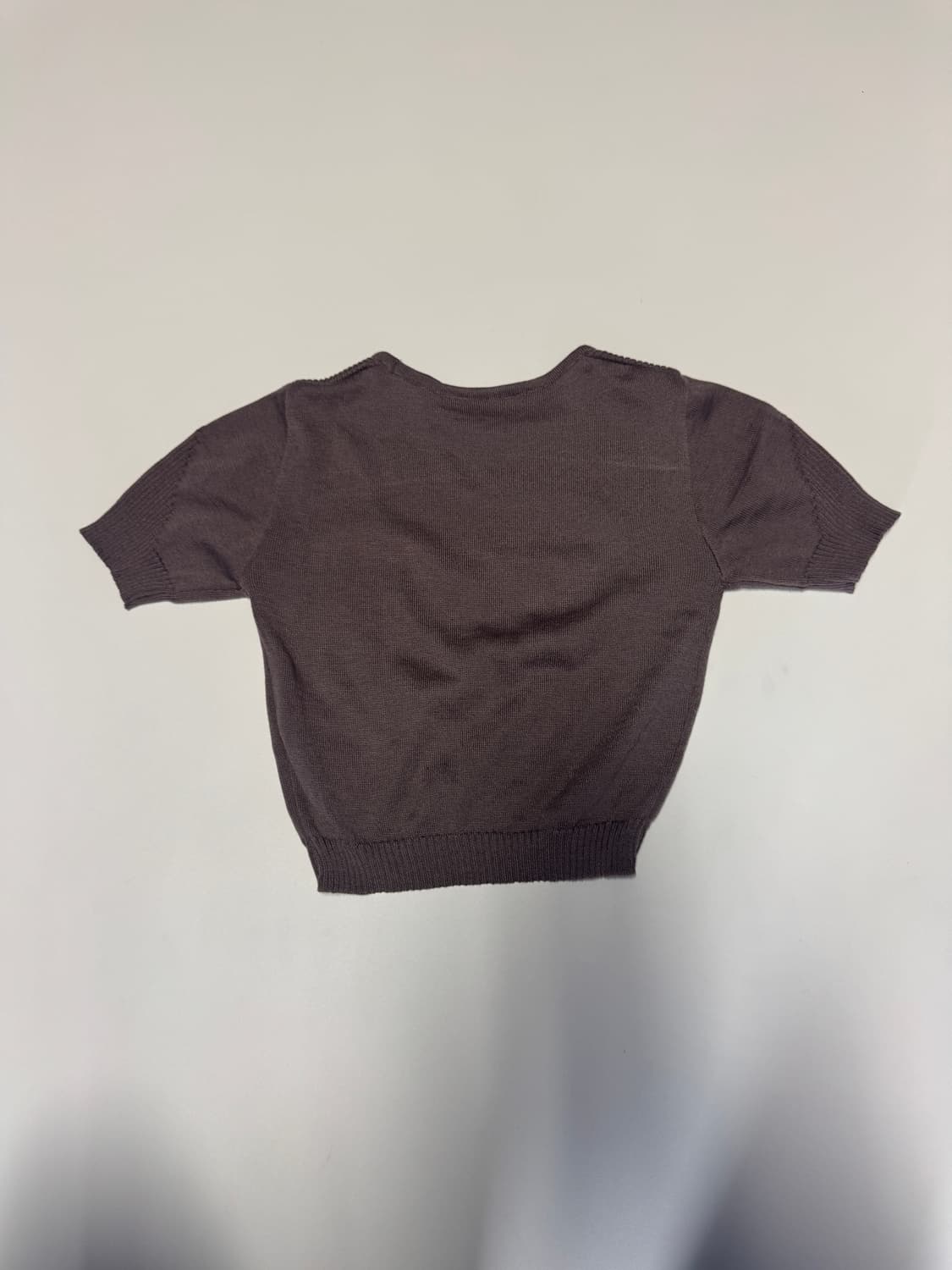 희귀!! 여성 미스치프 MSCHF 롬버스 반팔 니트 S 브라운 상품이미지2