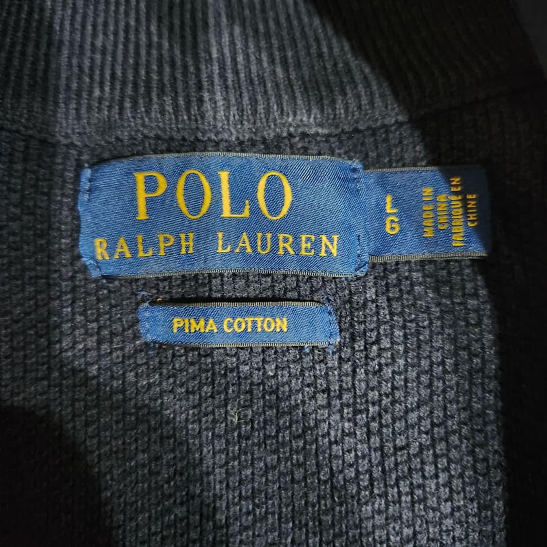 [남L]폴로랄프로렌 피마코튼 반집업 니트[Y5C-185] 상품이미지7