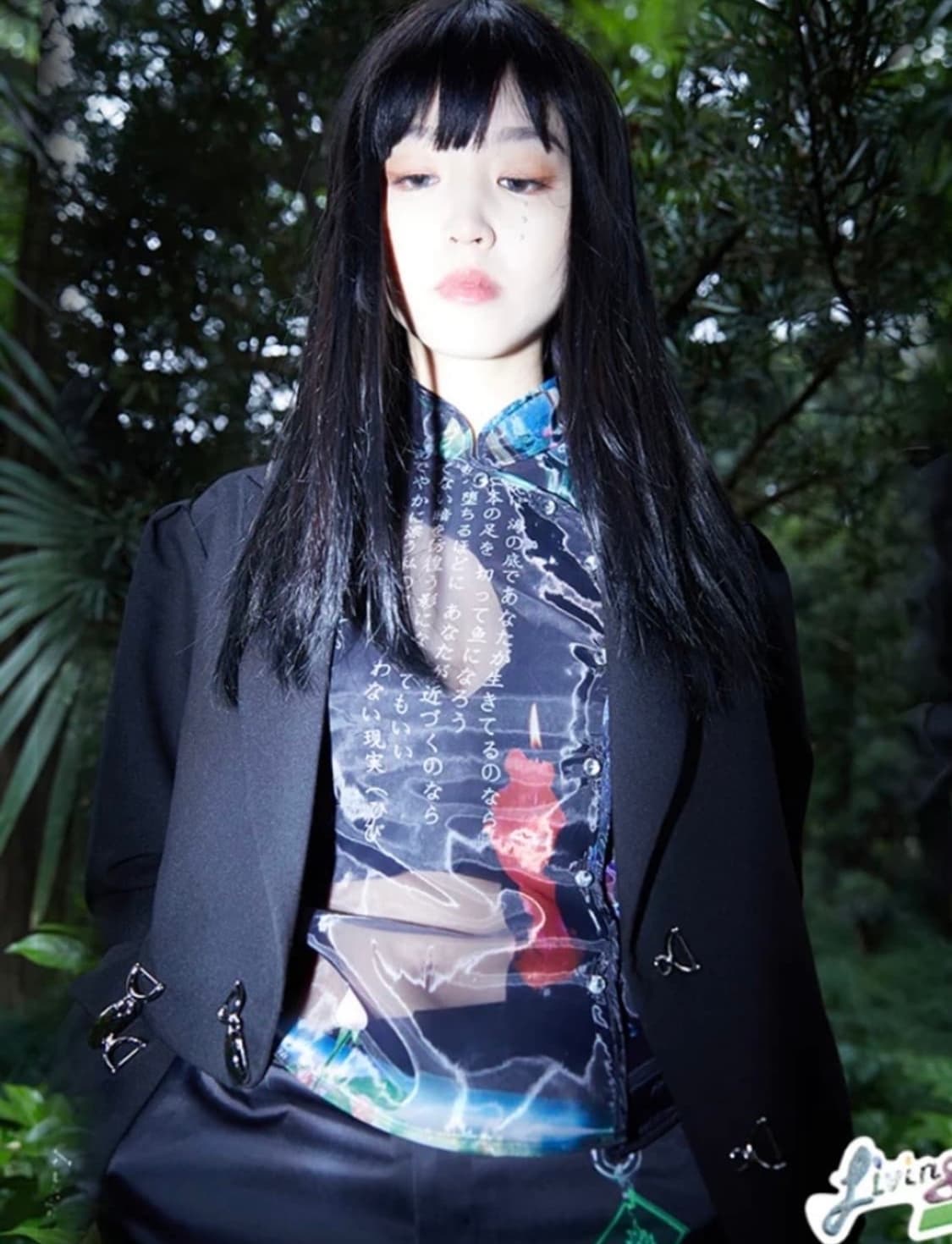 퍼프 매쉬 블라우스 상품이미지3