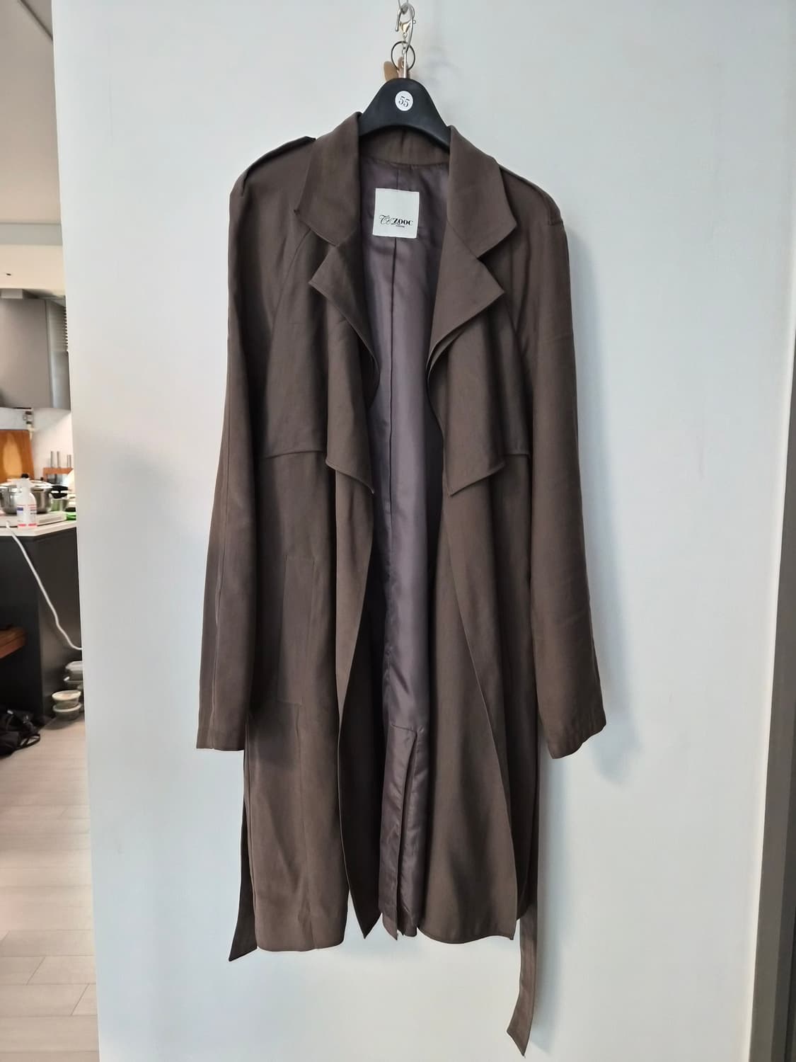 [ZOOC] 고급스러운 톤다운 브라운 트렌치코트 (사이즈 55) 상품이미지2