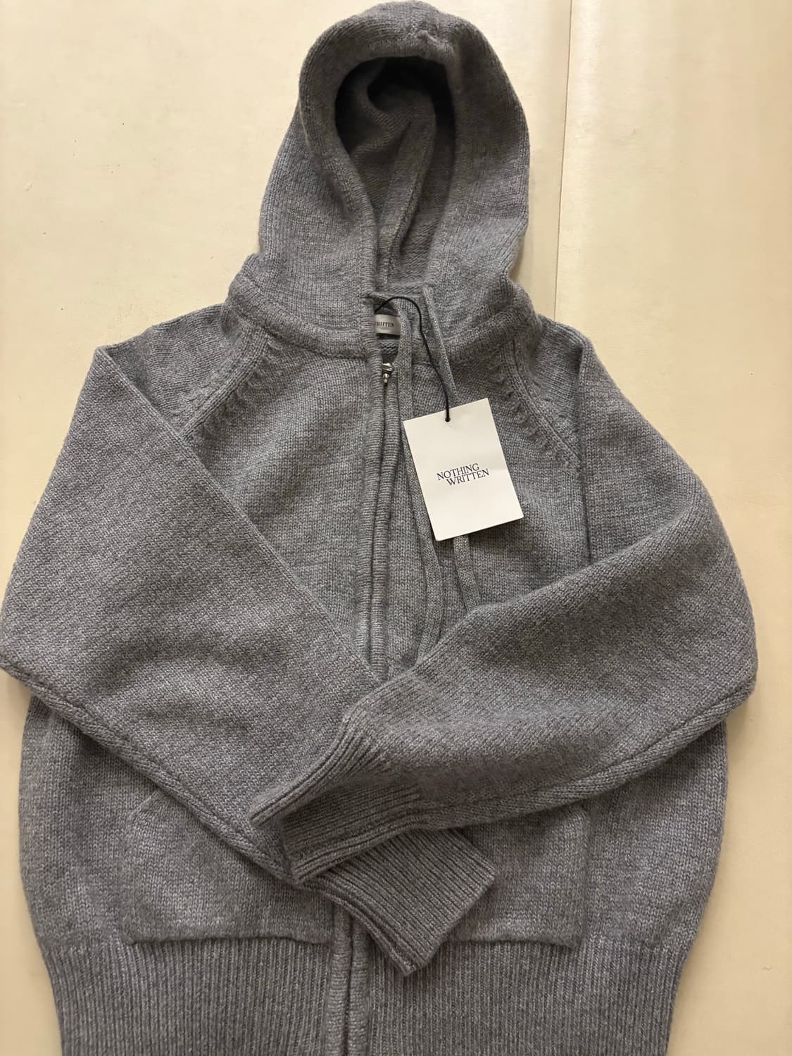 낫띵리튼 알파카 니트 후드집업 상품이미지5