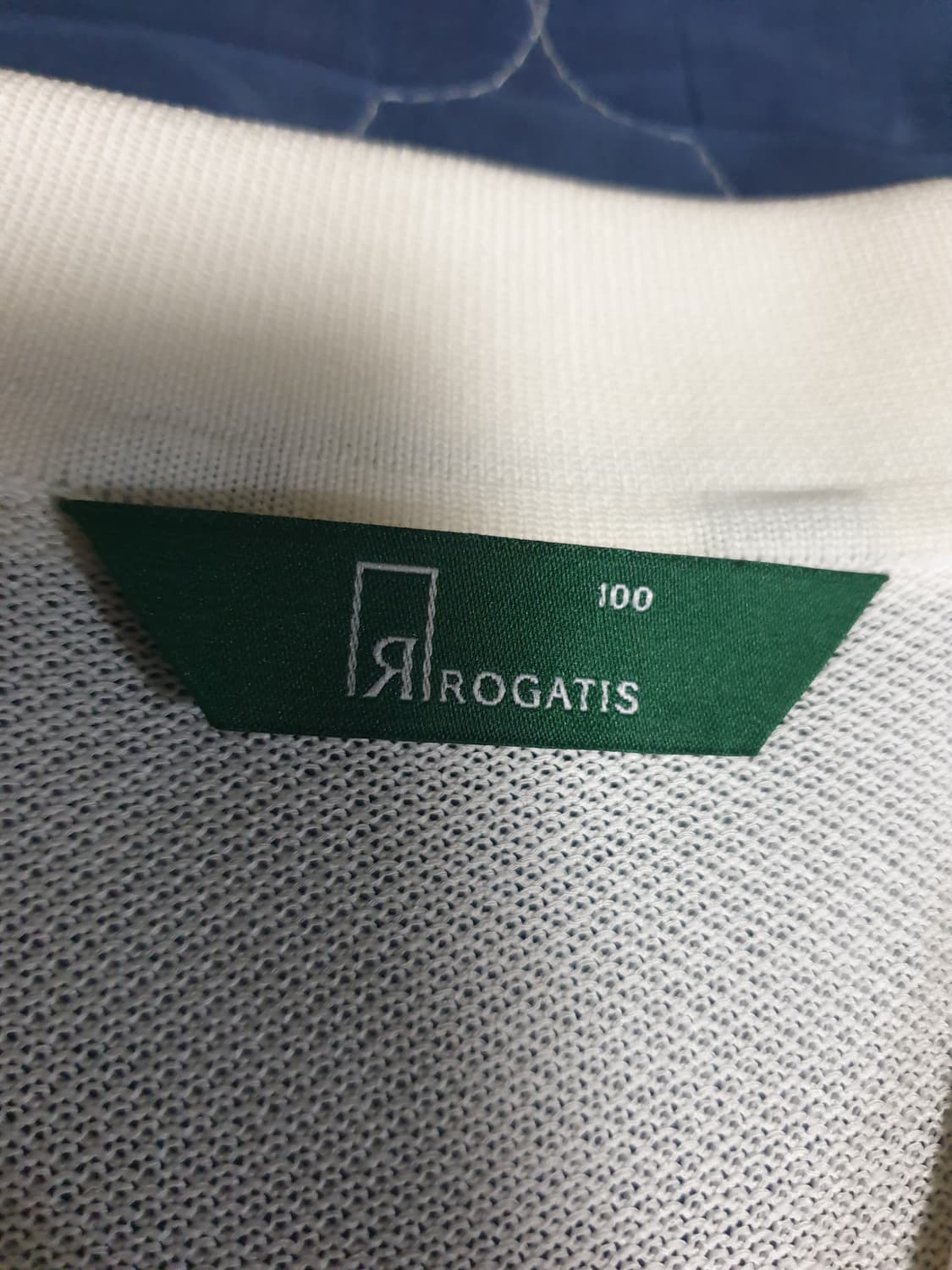 (빈티지) 로가디스 그린라벨 워셔블 하찌 반팔 카라티 아이보리 (100) 상품이미지3