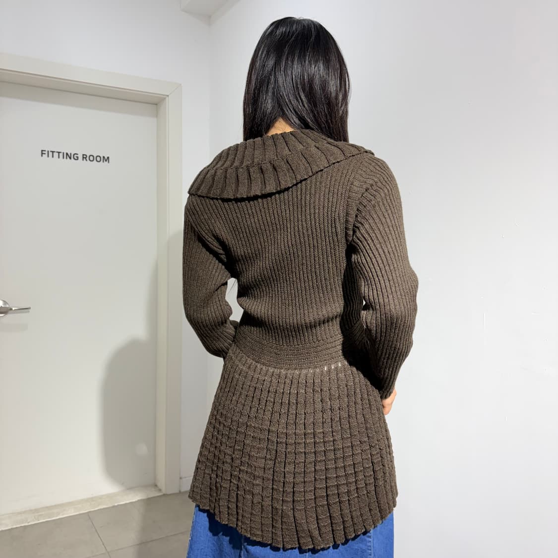 Philan 초코브라운 니트 가디건 상품이미지4