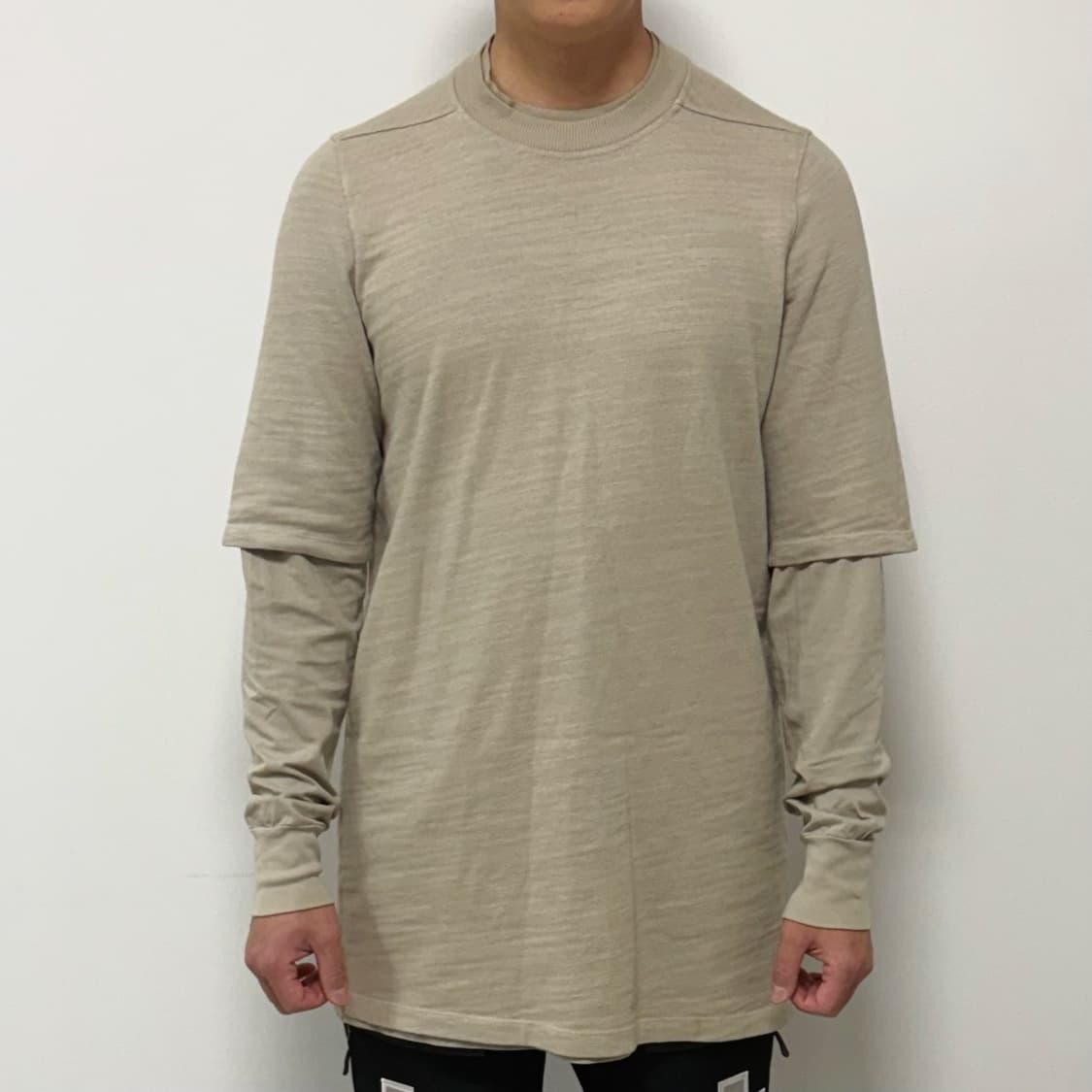 릭오웬스 18FW 다크쉐도우 허슬러 레이어드 긴팔 티셔츠 펄 상품이미지1