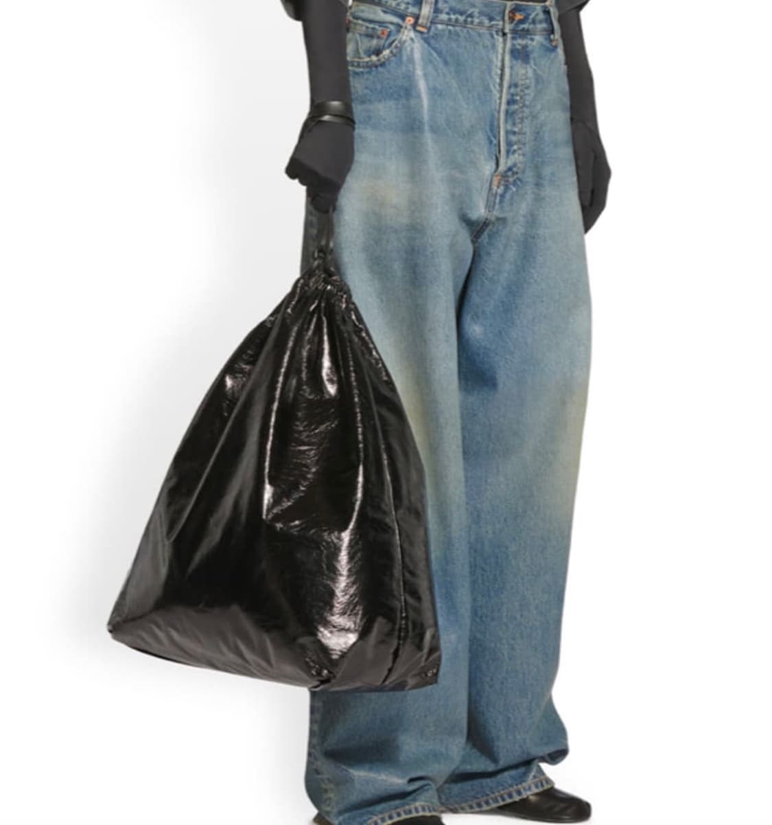 발렌시아가 블루 코팅 라지 배기 소프트 데님 s 상품이미지3
